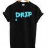 Blue Drip Font T shirt