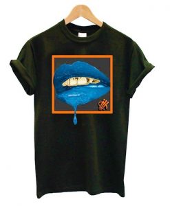 Blue Lips Graphic T shirt