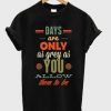Days Are Only As Grey As You Allow T Shirt