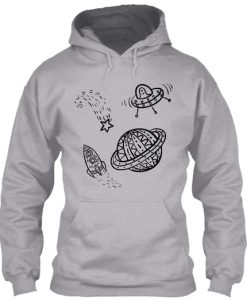 Martian Rocket Spaceship Traffic Hoodie