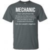 Mechanic Definition T Shirt