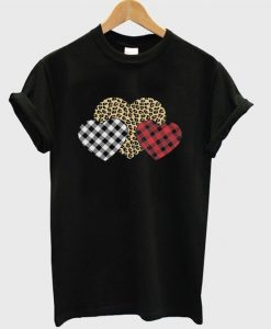 Valentine Three Hearts T Shirt