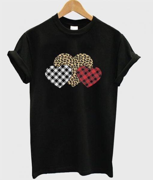 Valentine Three Hearts T Shirt