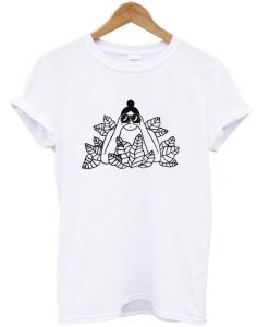 girl with plants t-shirt