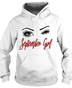 White Eyes Wink September Girl Hoodie