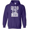 Peace And Love Hoodie Blue