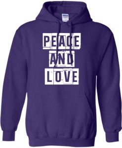 Peace And Love Hoodie Blue