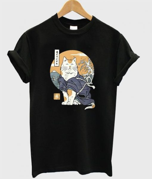 Cat Samurai T Shirt