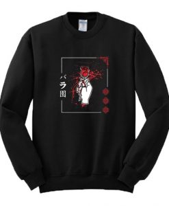 Japanese Gothic Red Rose Sweatshirt