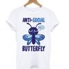 Anti Social Butterfly Racerback T shirt