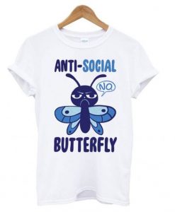 Anti Social Butterfly Racerback T shirt