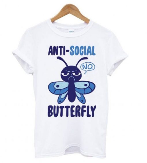 Anti Social Butterfly Racerback T shirt