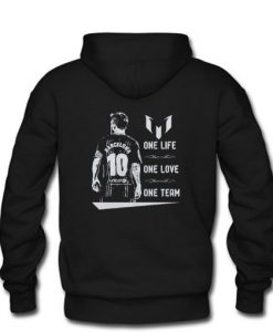 Barcelona Messi One Life One Love One Team Hoodie Back