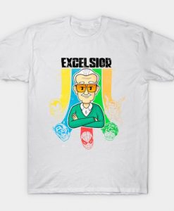 Excelsior Stan Lee Cartoon T Shirt