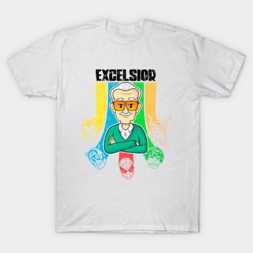 Excelsior Stan Lee Cartoon T Shirt