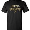 Happy New Year Golden Font T Shirt