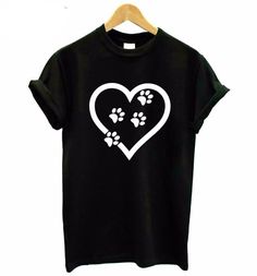 I Heart Paw Prints T Shirt