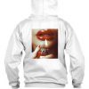Lighter And red Lips Hoodie bAck
