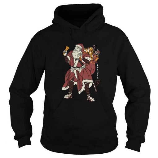 Santa Samurai Funny Hoodie