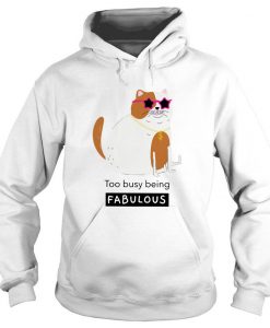 Smiling Cat Too Busy Being Fabulous Hoodie