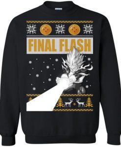 Songoku Vegeta Final Flash Christmas Sweatshirt