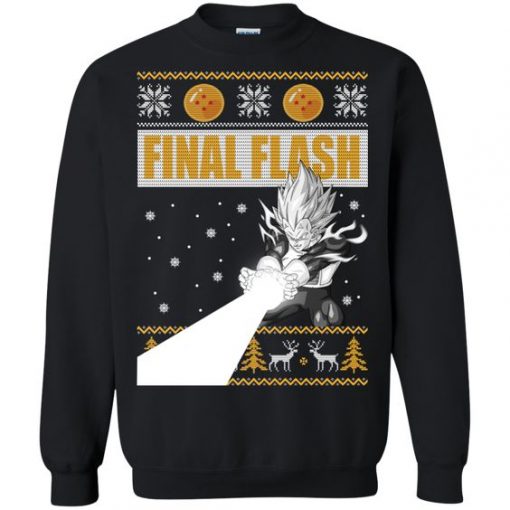 Songoku Vegeta Final Flash Christmas Sweatshirt