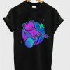 Space Cat Flying Graphic tee