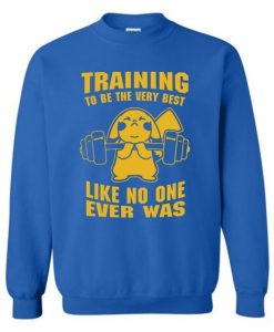 Training To Be The Best Like No One Ever Was Pokemon Gym Sweatshirt