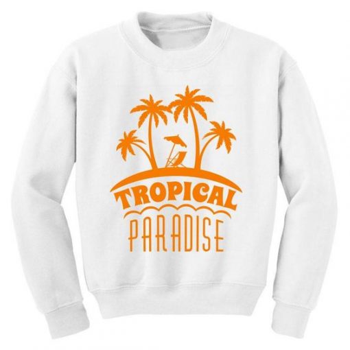 Tropical Paradise Palm Trees Sweatshirt