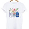 Beer And Flower Graphic T Shirt