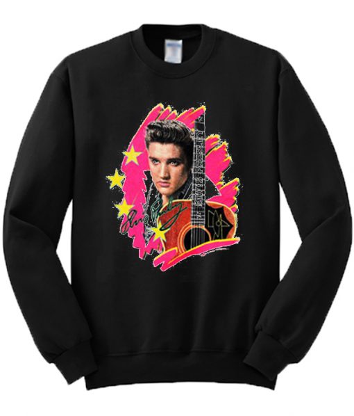 Elvis Presley Guitar Crewneck Sweatshirt