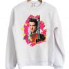 Elvis Presley Guitar Sweatshirt White