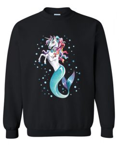 Half Unicorn Mermaid Graphic Sweatshirt