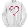 Love Red heart Crewneck Sweatshirt