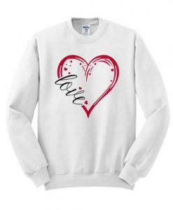 Love Red heart Crewneck Sweatshirt