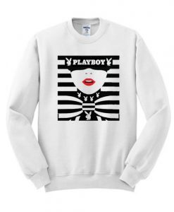 Playboy Black And White Graphic Sweatshirt