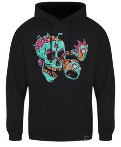 Rick Morty And Sugar Skull Hoodie