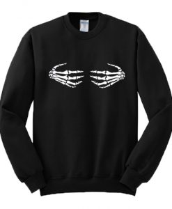 Skeleton Hands On Boobs Sweatshirt