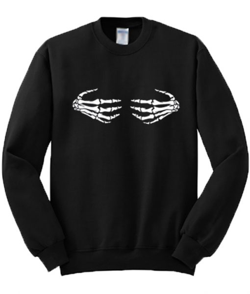 Skeleton Hands On Boobs Sweatshirt