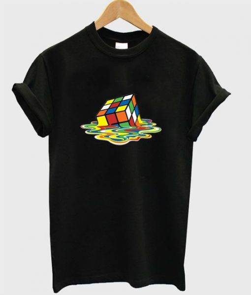 melted rubix cube t-shirt