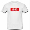 1980 Red Box Font T Shirt