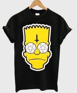 Satanic Bart Simpson Graphic T Shirt