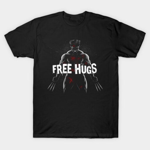 Wolverine Free hugs Graphic T Shirt