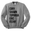Boy Meets World Names Sweatshirt