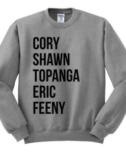 Boy Meets World Names Sweatshirt