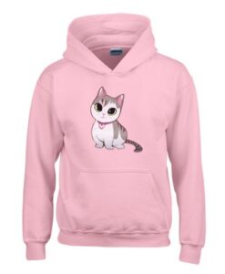 Cute Smiling Cat Hoodie Pullover