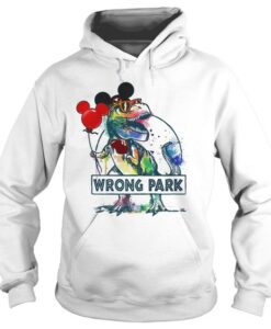 Dinosaur T-Rex and Mickey Mouse Wrong Park Hoodie