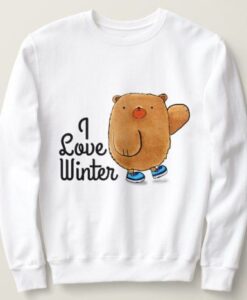 I Love Winter Cute Bear sweatshirt