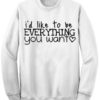 Justin Bieber Song Lyric Sweatshirt