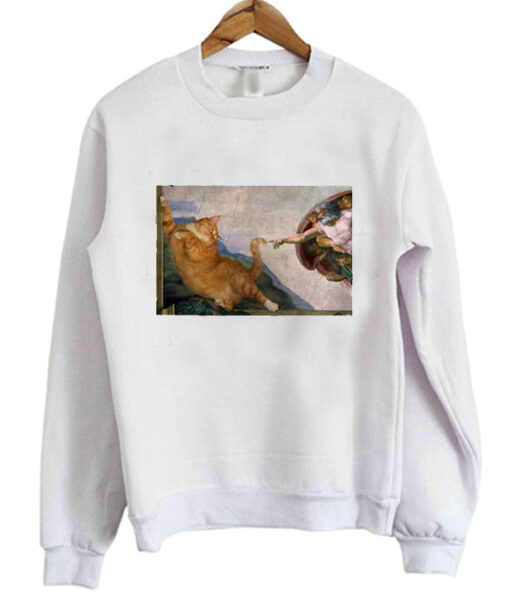 Michelangelo British Cat Graphic Sweatshirt